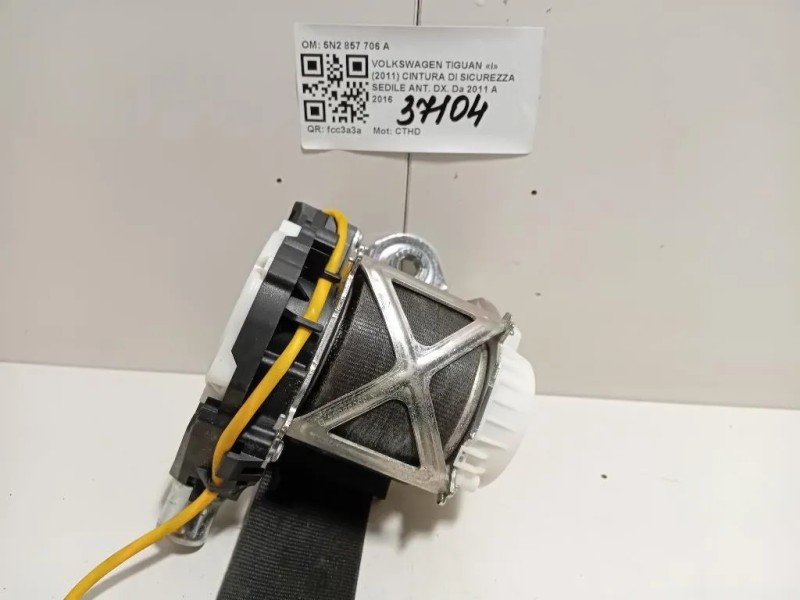 Cintura DI Sicurezza Sedile ANT DX 5N2 857 706 A Volkswagen Tiguan I 2011
