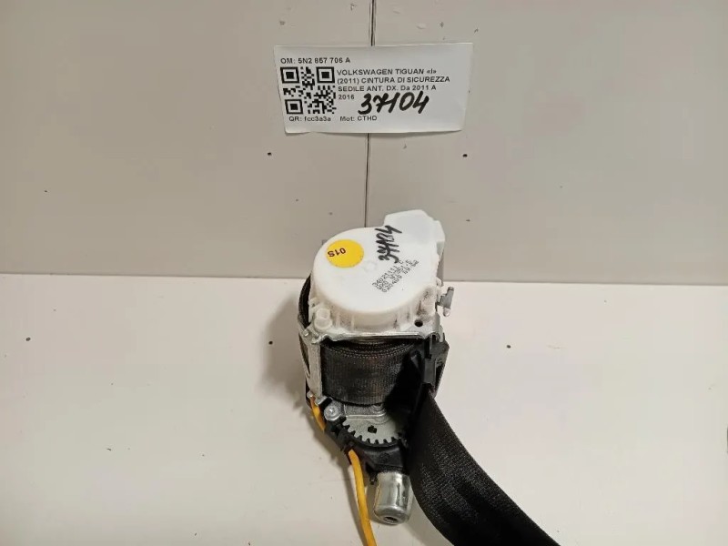 Cintura DI Sicurezza Sedile ANT DX 5N2 857 706 A Volkswagen Tiguan I 2011