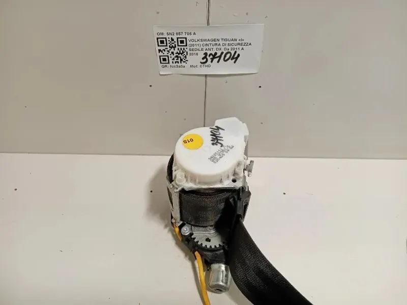 Cintura DI Sicurezza Sedile ANT DX 5N2 857 706 A Volkswagen Tiguan I 2011