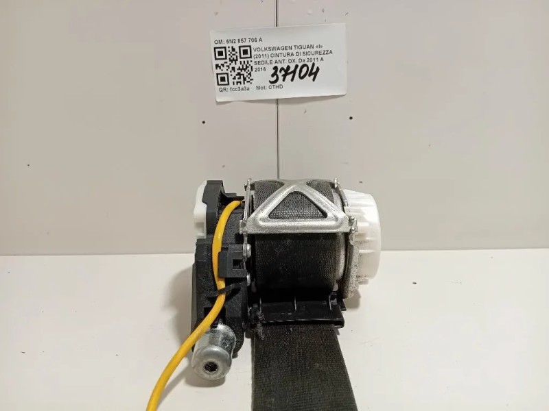 Cintura DI Sicurezza Sedile ANT DX 5N2 857 706 A Volkswagen Tiguan I 2011