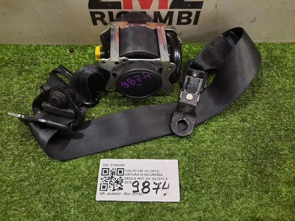 Cintura DI Sicurezza Sedile ANT DX 31390454 Volvo V40 II 2012