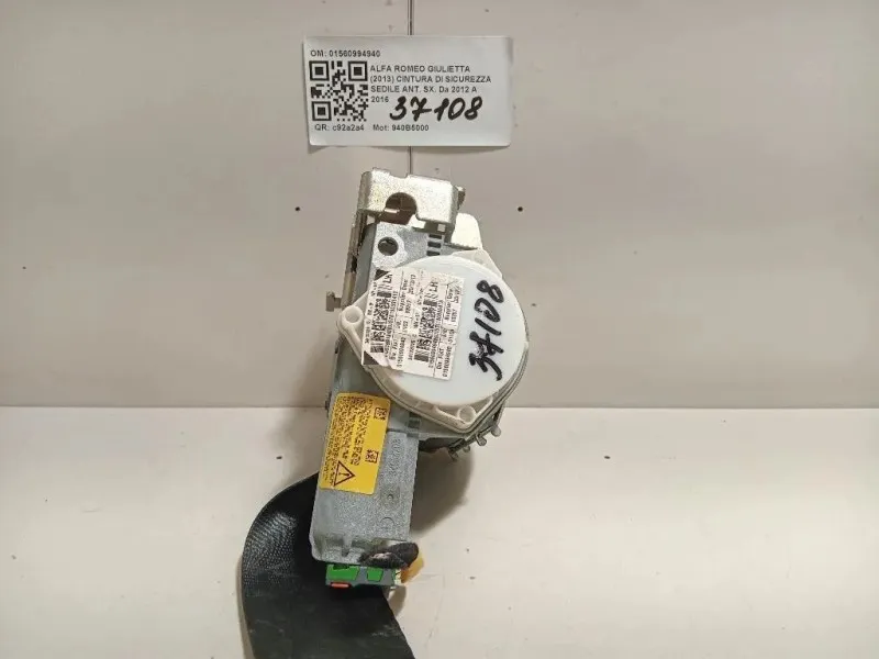 Cintura DI Sicurezza Sedile ANT SX 01560994940 Alfa Romeo Giulietta 2013