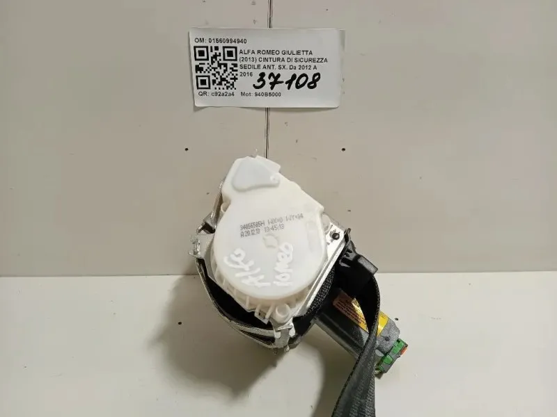 Cintura DI Sicurezza Sedile ANT SX 01560994940 Alfa Romeo Giulietta 2013