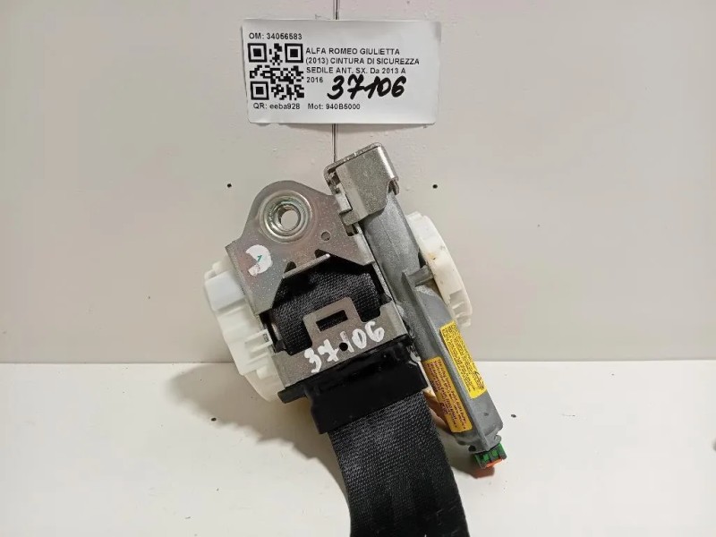 Cintura DI Sicurezza Sedile ANT SX 34056583 Alfa Romeo Giulietta 2013