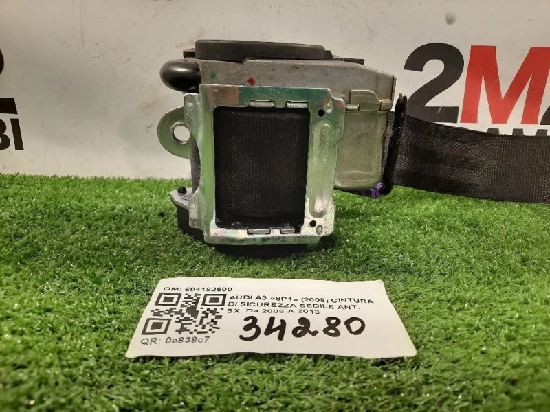 Cintura DI Sicurezza Sedile ANT SX 604182500 Audi A3 8P1 2008