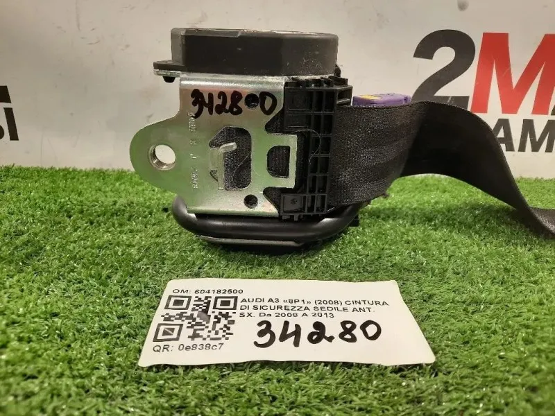 Cintura DI Sicurezza Sedile ANT SX 604182500 Audi A3 8P1 2008