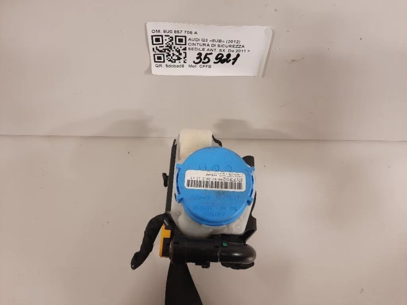 Cintura DI Sicurezza Sedile ANT SX 8U0 857 705 A Audi Q3 8UB 2012