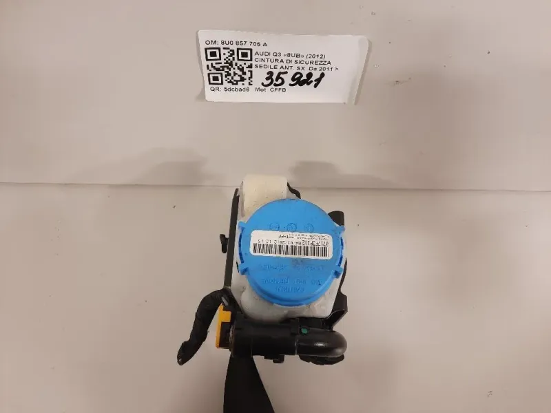 Cintura DI Sicurezza Sedile ANT SX 8U0 857 705 A Audi Q3 8UB 2012