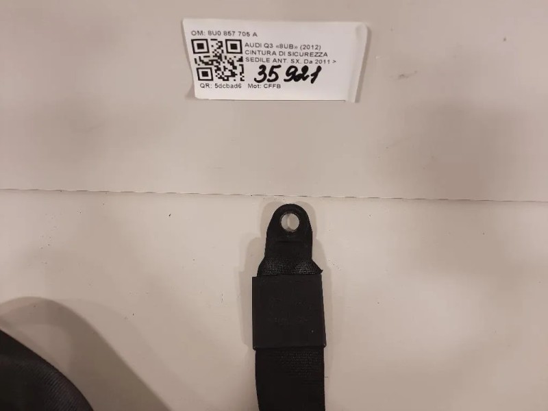 Cintura DI Sicurezza Sedile ANT SX 8U0 857 705 A Audi Q3 8UB 2012