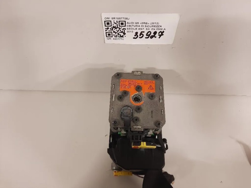 Cintura DI Sicurezza Sedile ANT SX 8R1857705J Audi Q5 8RB 2012