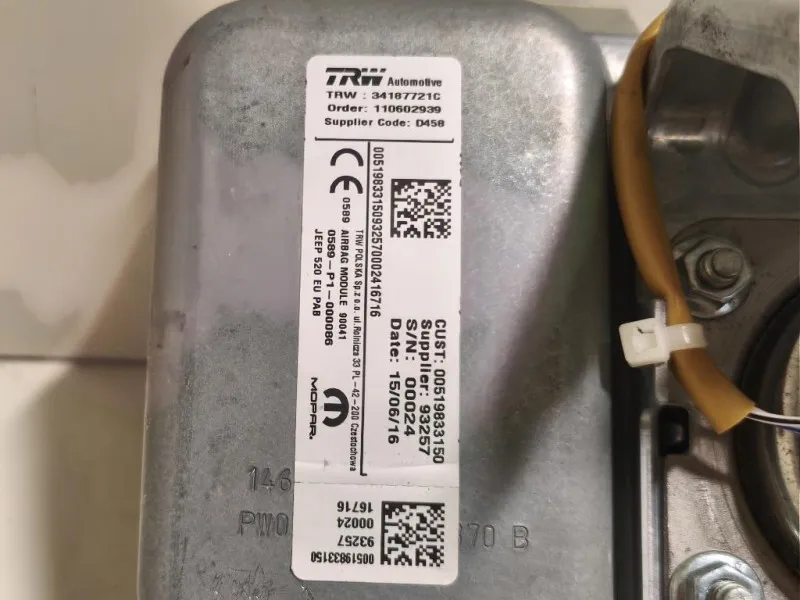 Air-bag Passeggero AIR-BAG PASSEGGERO Jeep Renegade 2015