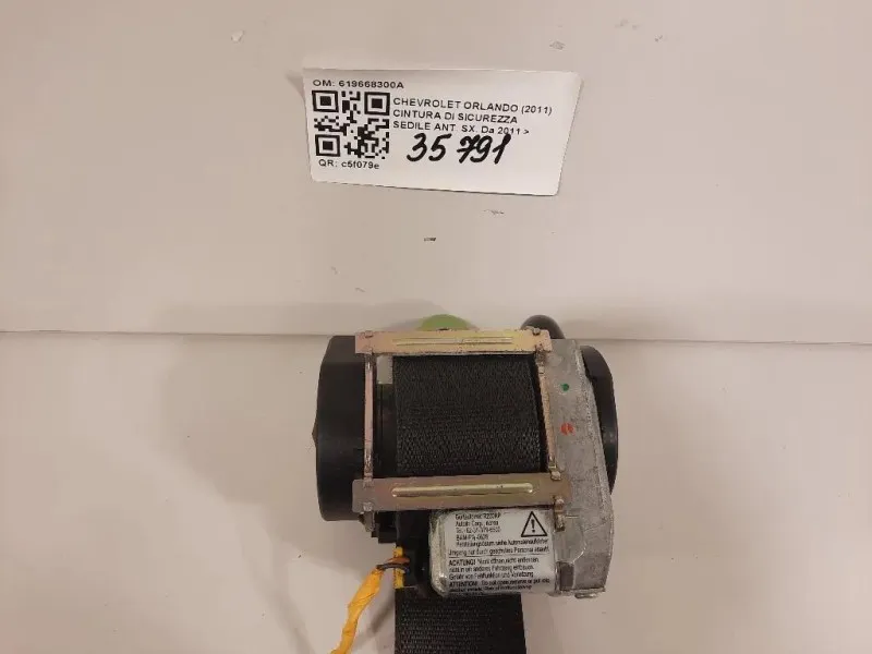 Cintura DI Sicurezza Sedile ANT SX 619668300A Chevrolet Orlando 2011