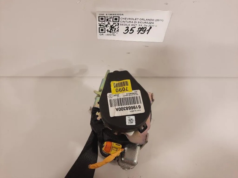 Cintura DI Sicurezza Sedile ANT SX 619668300A Chevrolet Orlando 2011