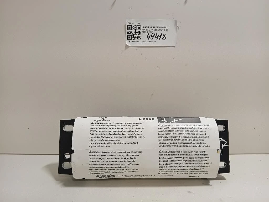 Air-bag Passeggero 1017482 Lancia Ypsilon III 2011