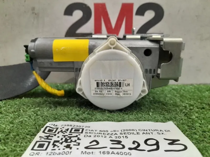 Cintura DI Sicurezza Sedile ANT SX 7355230720 Fiat 500 II 2008