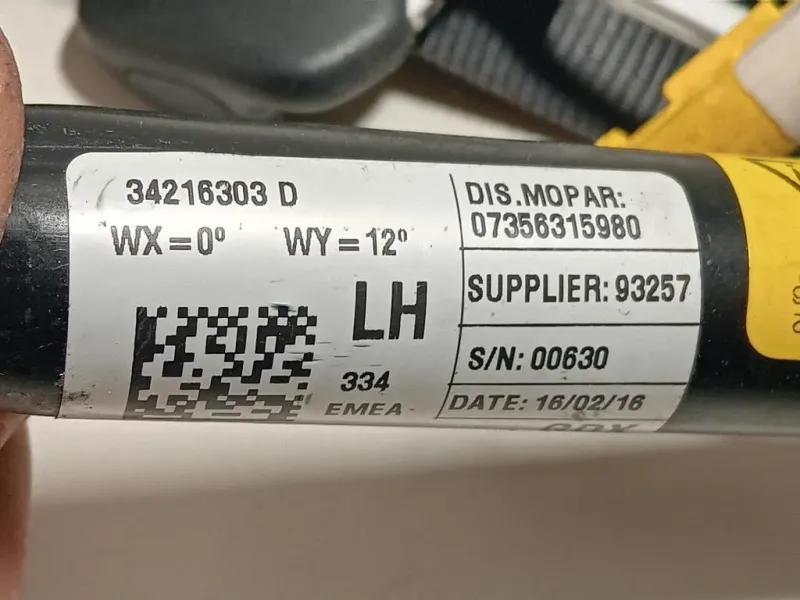 Cintura DI Sicurezza Sedile ANT SX 34100206B Fiat 500X 2015