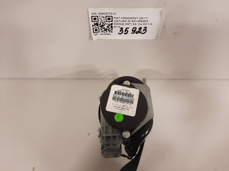 Cintura DI Sicurezza Sedile ANT SX 609067701C Fiat Freemont 2011