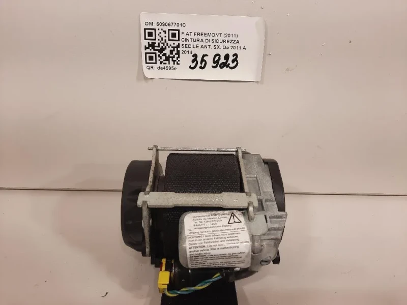 Cintura DI Sicurezza Sedile ANT SX 609067701C Fiat Freemont 2011
