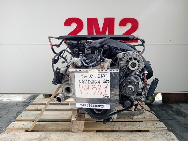 Motore Completo N47D20A 143 CV 106 KW Bmw Serie 1 E87 Berlina 2005