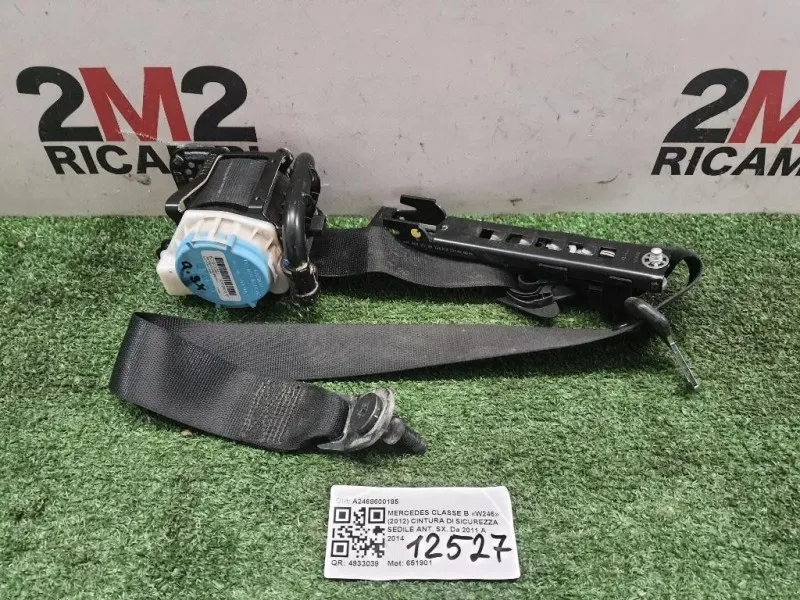 Cintura DI Sicurezza Sedile ANT SX A2468600185 Mercedes Classe B W246 2012