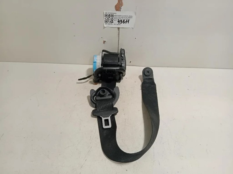 Cintura DI Sicurezza Sedile ANT SX 307068099228 Mercedes Classe B W246 2012