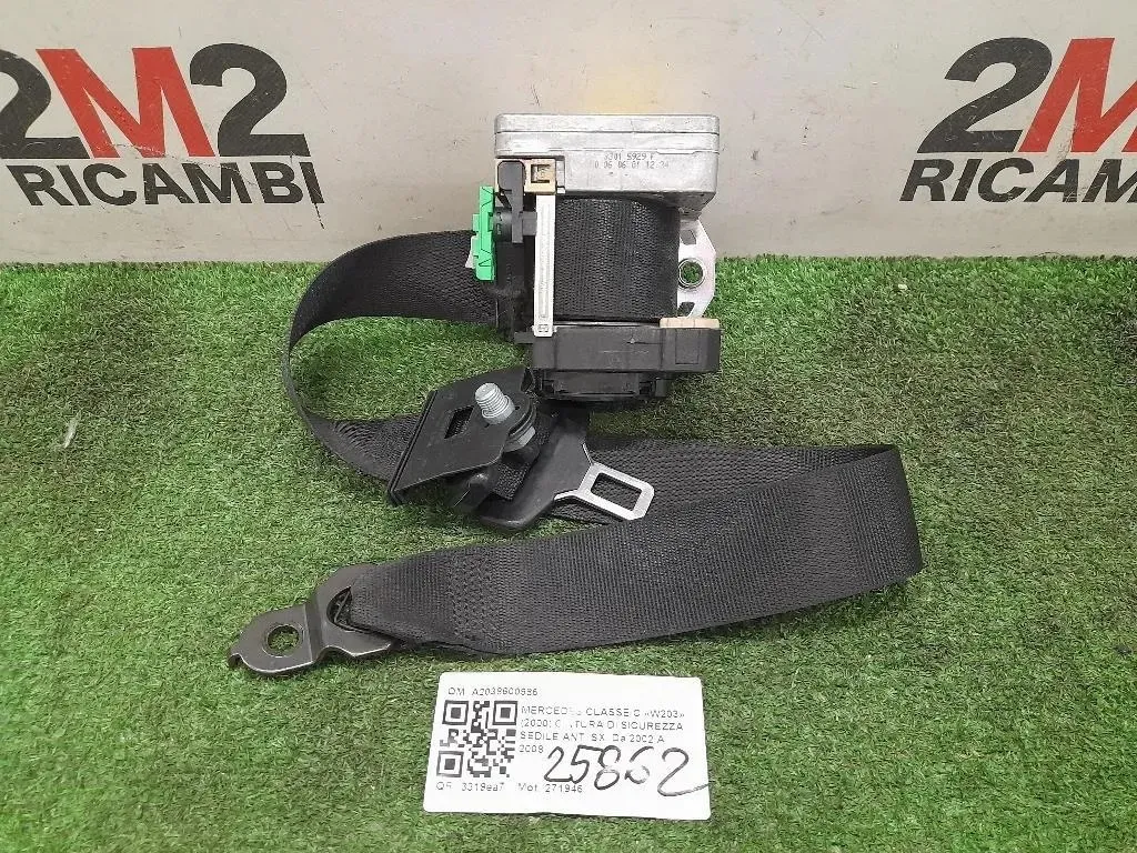 Cintura DI Sicurezza Sedile ANT SX A2038600986 Mercedes Classe C W203 2000