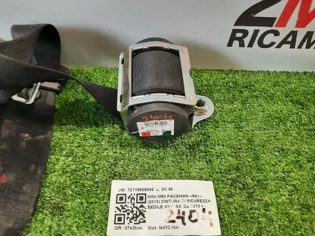 Cintura DI Sicurezza Sedile ANT SX 72119809945 Mini MINI Paceman R61 2013