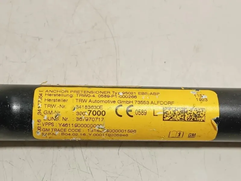 Cintura DI Sicurezza Sedile ANT SX 39045684 Opel Astra K 2016