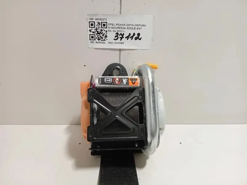 Cintura DI Sicurezza Sedile ANT SX 95352272 Opel Mokka 2013