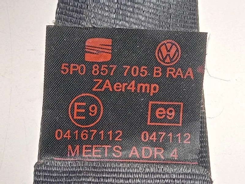 Cintura DI Sicurezza Sedile ANT SX 5P0 857 705 B Seat Altea XL 5P5 2004