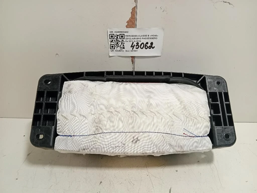 Air-bag Passeggero A2468600402 Mercedes Classe B W246 2012