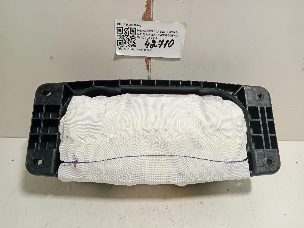 Air-bag Passeggero A2468600402 Mercedes Classe B W246 2012