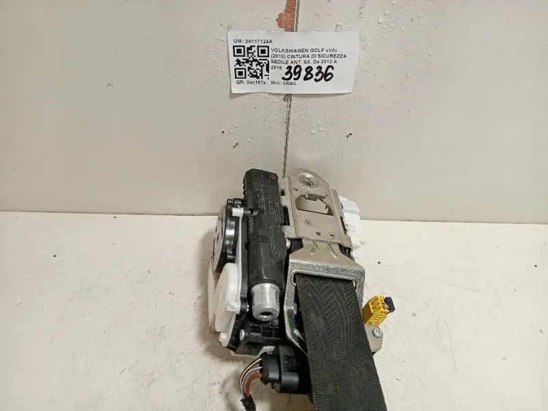 Cintura DI Sicurezza Sedile ANT SX 34117124A Volkswagen GOLF VII 2013