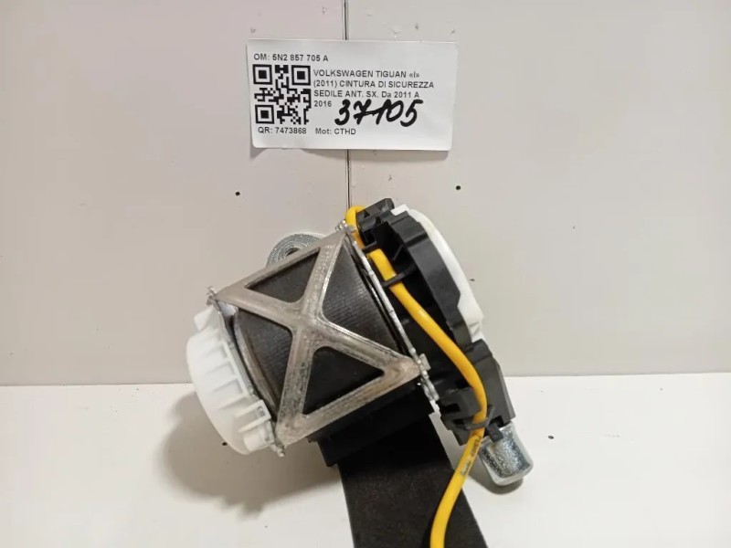 Cintura DI Sicurezza Sedile ANT SX 5N2 857 705 A Volkswagen Tiguan I 2011