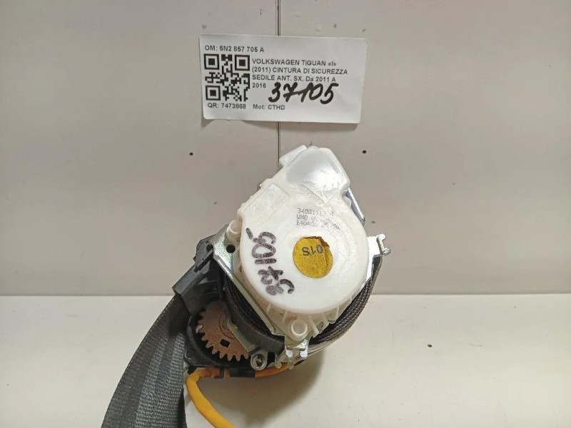 Cintura DI Sicurezza Sedile ANT SX 5N2 857 705 A Volkswagen Tiguan I 2011