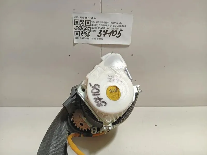 Cintura DI Sicurezza Sedile ANT SX 5N2 857 705 A Volkswagen Tiguan I 2011