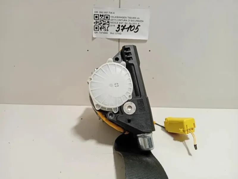 Cintura DI Sicurezza Sedile ANT SX 5N2 857 705 A Volkswagen Tiguan I 2011