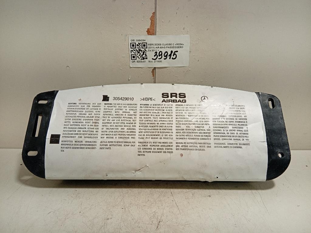 Air-bag Passeggero 3054284 Mercedes Classe C W204 2011