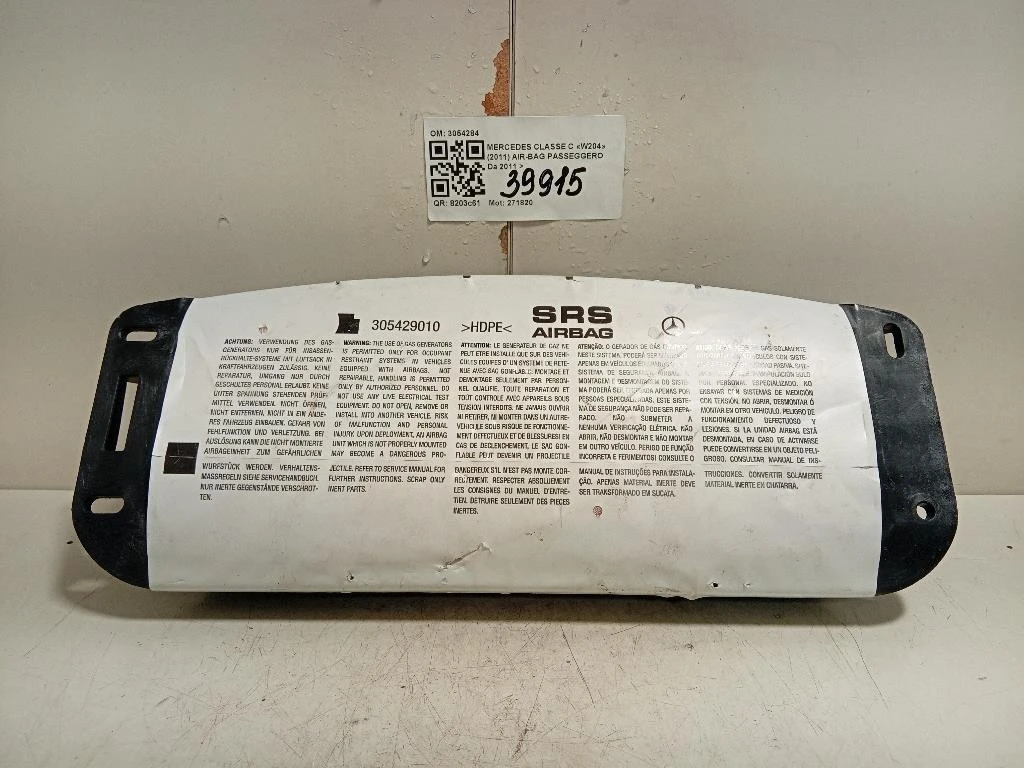Air-bag Passeggero 3054284 Mercedes Classe C W204 2011