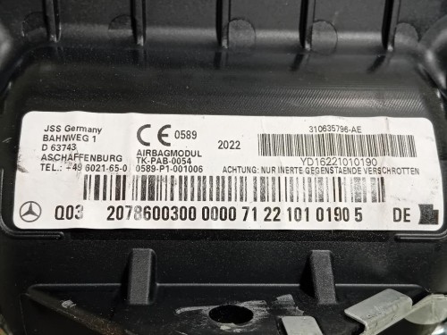 Air-bag Passeggero A1778602601 Mercedes Classe A W177 2018
