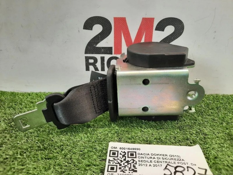 Cintura DI Sicurezza Sedile Centrale POST 6001549690 Dacia Dokker 2013