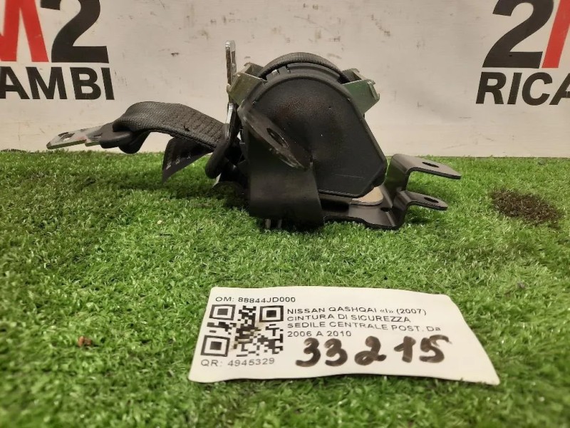 Cintura DI Sicurezza Sedile Centrale POST 88844JD000 Nissan Qashqai I 2007