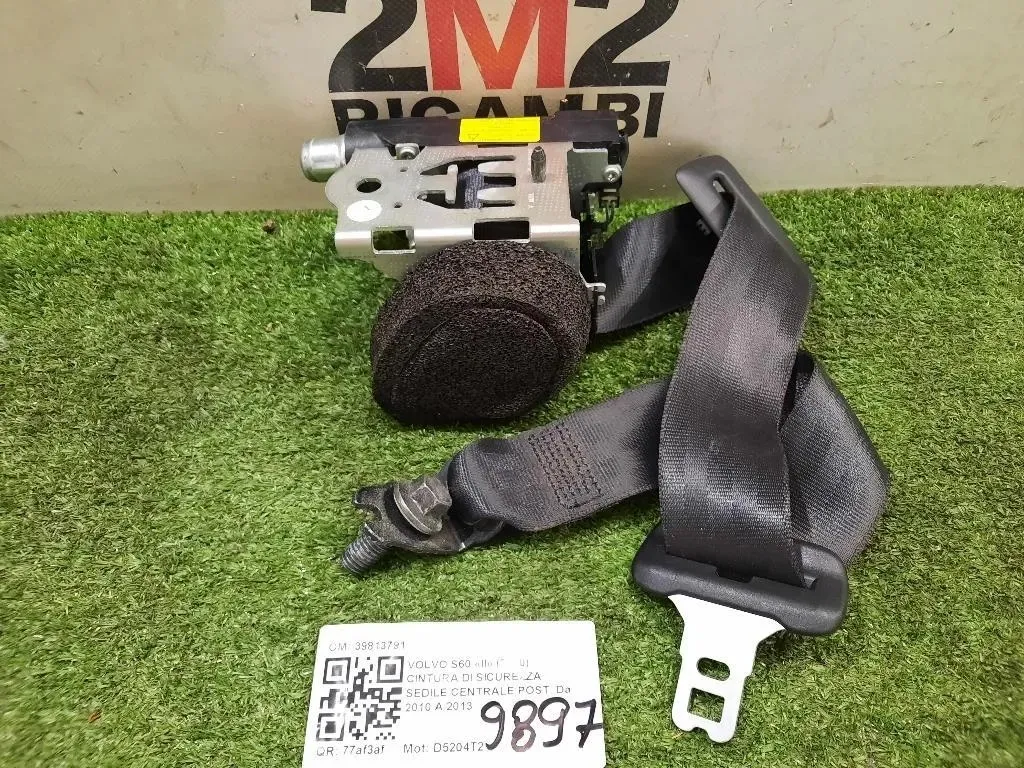 Cintura DI Sicurezza Sedile Centrale POST 39813791 Volvo S60 II 2010