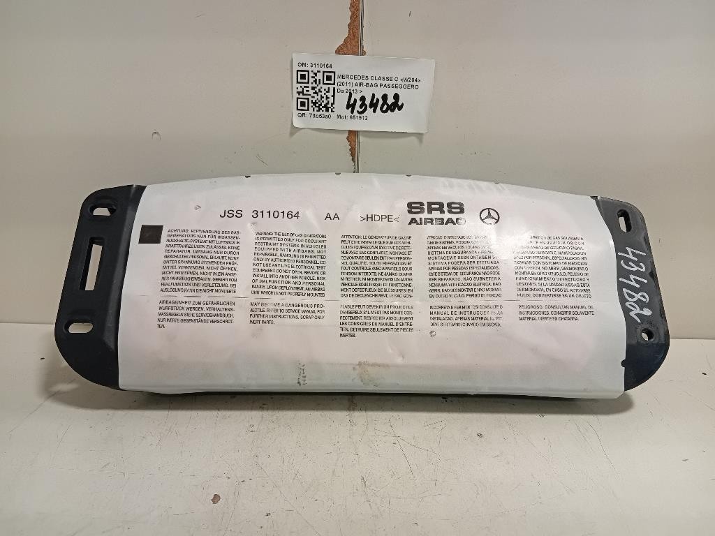 Air-bag Passeggero 3110164 Mercedes Classe C W204 2011