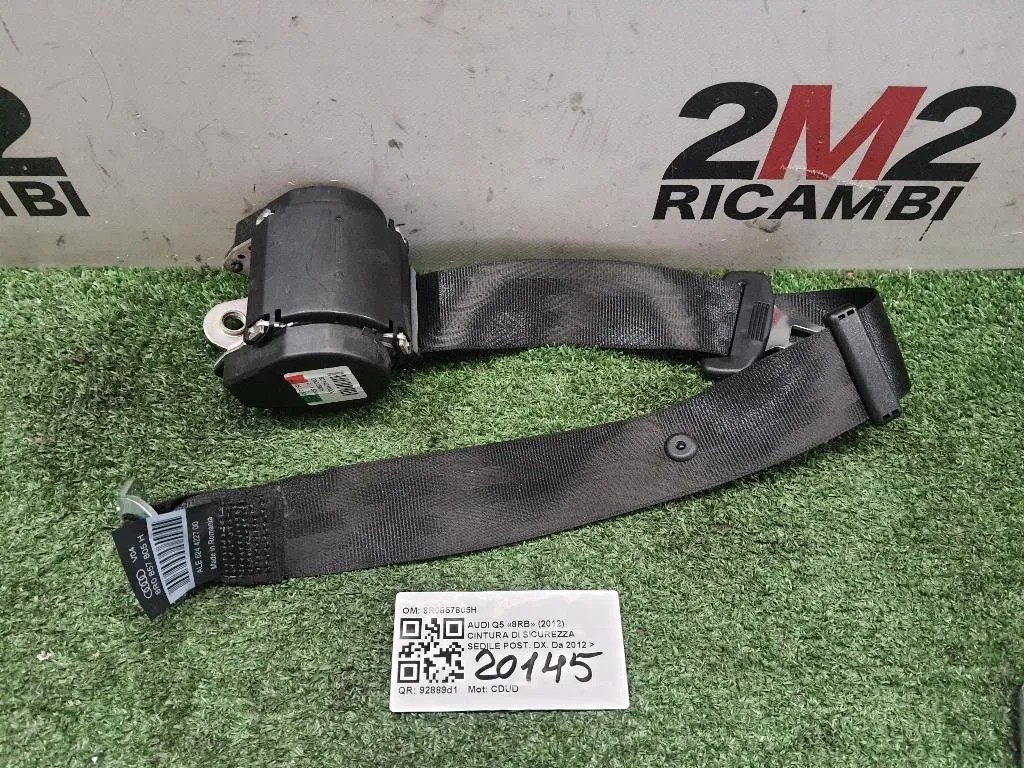 Cintura DI Sicurezza Sedile POST DX 8R0857805H Audi Q5 8RB 2012