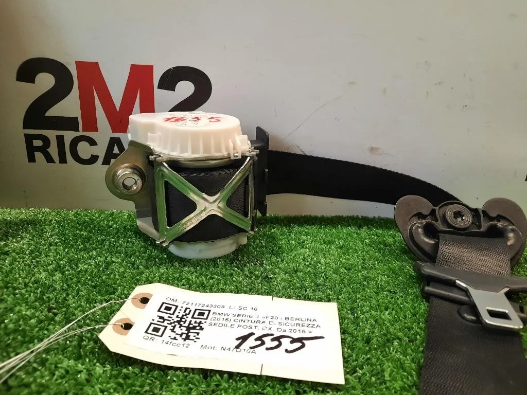 Cintura DI Sicurezza Sedile POST DX 72117243309 Bmw Serie 1 F20 Berlina 2015