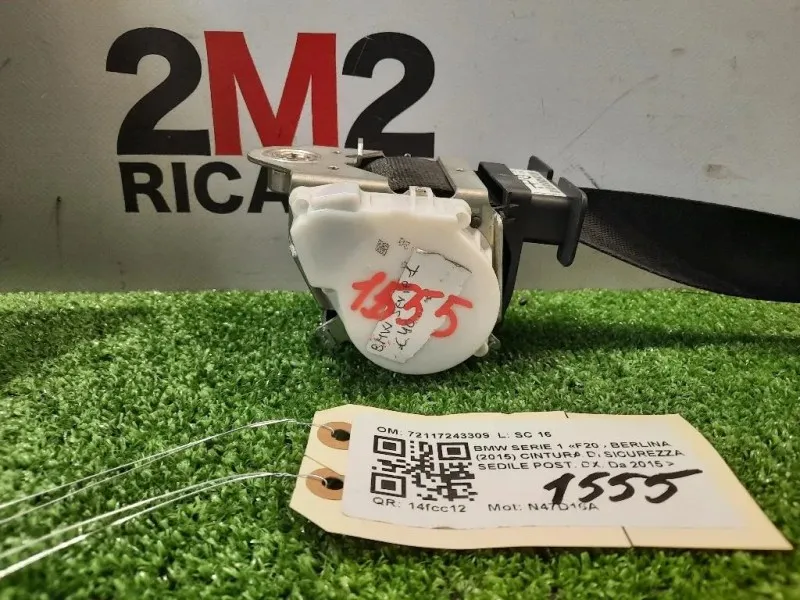 Cintura DI Sicurezza Sedile POST DX 72117243309 Bmw Serie 1 F20 Berlina 2015