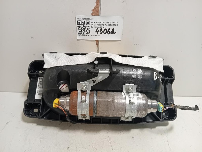 Air-bag Passeggero A2468600402 Mercedes Classe B W246 2012