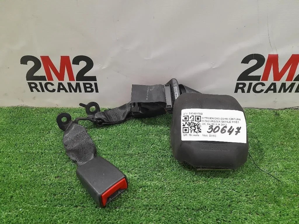 Cintura DI Sicurezza Sedile POST DX 34048178B Citroen DS3 2010