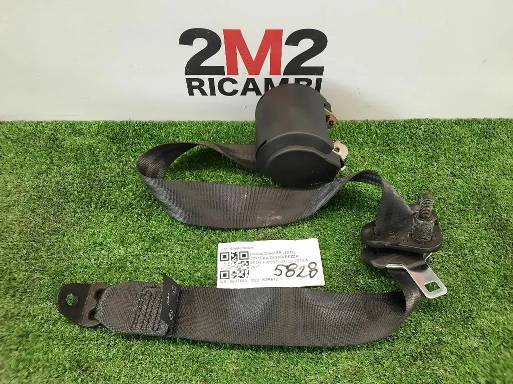 Cintura DI Sicurezza Sedile POST DX 888404297R Dacia Dokker 2013